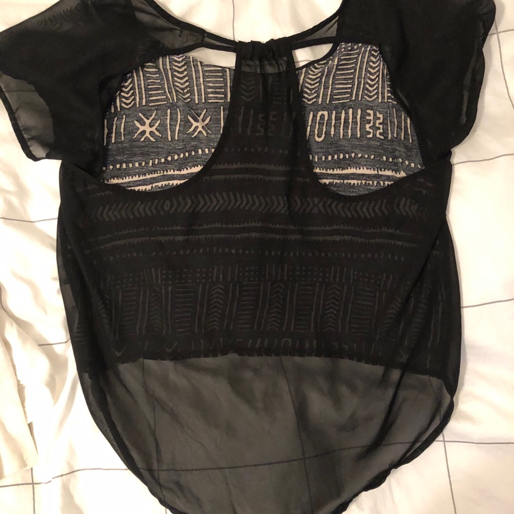 High-Low Sheer Top - Picture 2 of 2